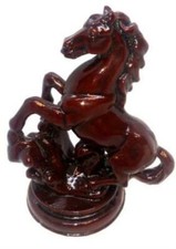 Feng Shui Horse Red Resin Figurine 10019 picture