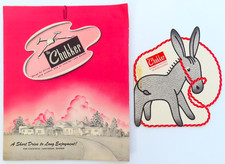 2 The Chukker San Mateo California Menu Lot Vintage 1951 50s Childrens Dinner CA picture