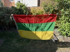 Antique Abyssinia Flag Pre WW1 1890/1900’s Naval Stamped Woven Wool 4ft x 3ft picture