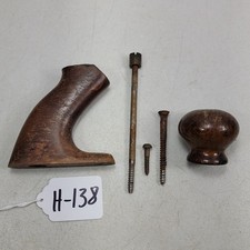 Vtg Stanley No 127 & 129 Transitional Wood Plane Handle Tote Knob Hardware H138 picture