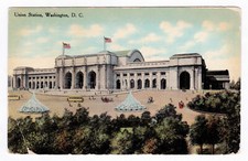 1910 Washington D.C. Postcard The New Union Train Station RR DC Railroad DB picture