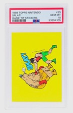 Topps 1989 Nintendo Splat Mario Sticker #25 TOP-SECRET TIPS PSA 10 93554105 picture