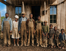 1931 African American Family Front of Home Historic Colorized Picture Photo 8x10 picture