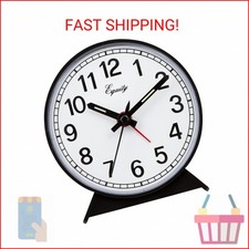 Equity 14075 Black Analog Wind-Up Alarm Clock picture