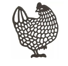 Cast Iron Country Farmhouse  Chicken Hot Trivet Kirchen Oven Decorative New  picture