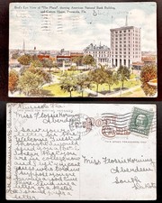 1911 Bird's Eye View Plaza American National Bank Custom House Pensacola Fl B5 picture