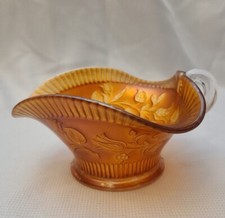 Vintage DUGAN Carnival Glass WINDFLOWER  Marigold NAPPY Bowl picture