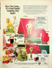 Original 1971 Vintage Print Ad: Scout Family Camping Time Again #Camping Needs picture