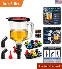 18pcs Engine Oil Funnel Kit 1.36L Compatible With Most Vehicles with 12 Adapters picture