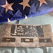 Big Three–Franklin Roosevelt, Winston Churchill & Joseph Stalin – WWII Cut Words picture