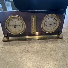 Vintage West Germany Table Barometer Weather Station Temperature Hydrometer picture