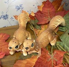 Vintage Large Squirrel S & P Shakers Dee Bee Co Japan Hand Painted w Labels picture
