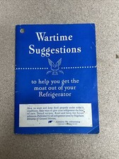 Vintage 1943 Frigidaire General Motors Wartime Suggestions Book World War II picture