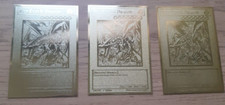YuGiOh - 3x Red Eyes Black Dragon - Golden Metal Cards picture