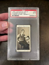 1931 Walt Disney H.O. Wills Mickey Mouse Cinema Stars 3rd Series #24 PSA 5 EX picture