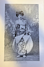 1896 Vintage Magazine Illustration Actress Marie Tempest As The Geisha picture