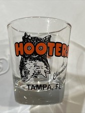Hooters Shot Glass-Tampa, Fl- Channelside-Delightfully Tacky, yet Unrefined,NWOT picture
