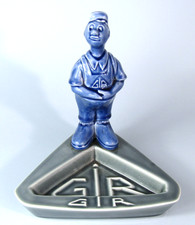 GIR Plumbing Vtg Ceramic Plumber Advertising Character Figurine Ashtray France picture