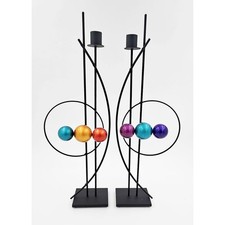Rick Martin Abstract Modernist Pop Art Memphis Style Bold Candle Holders 2012 picture