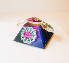 Vintage Iris Arc Crystal Miniature Heart Telephone Figurine picture