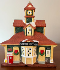 Coca-Cola Town Square Collection Christmas Village, South Station, EUC picture