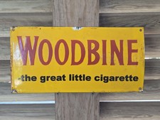 VINTAGE WOODBINE CIGARETTE PORCELAIN SIGN THE GREAT LITTLE CIGARETTE 16