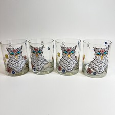 Gant Gaither 4 Signed Hand Painted Zoophisticates Whimsical Drinking Glasses picture