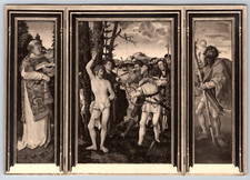 c1960s Hans Baldung St. Sebastian Altarpiece Art Vintage Postcard picture