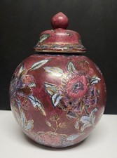 CLASSIC TRADITIONS Ceramic Vase Chinese Hand painted 10