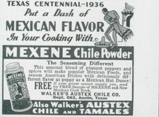 1936 Mexene Chili Powder Texas Centennial Mexican Flavor Vintage Print Ad GH1 picture