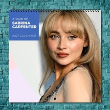 Sabrina Carpenter 2027 Wal lCalendar 12 Month Celebrity Photo Fan Collectible picture