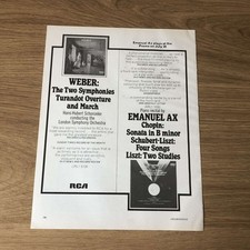 GRAM152 MAGAZINE ADVERT 11X8 EMANUEL AX PLAYS CHOPIN picture