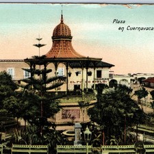 c1900s Cuernavaca, Mexico Plaza Gazebo Kiosk Garden Park Postcard picture