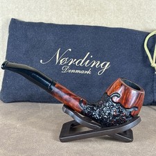 Erik Nording 204 Partially Rusticated Freehand Handmade Denmark Estate Pipe picture