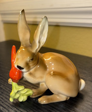 Charming Vintage HUTSCHENREUTHER Rabbit Holding a Carrot #12 KARL TUTTER picture