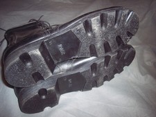 Military Combat Boots 10.5 R Army Boots Black Leather Boots New Insoles Gulf War picture