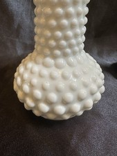 Vintage E.O. Brody M-2900 White Milk Glass Hobnail Bud Vase 7.75” USA picture
