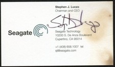 Stephen J. Luczo signed autograph CEO Seagate Technology Business Card BC061 picture