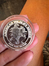 1993 American Wildlife Series .999 Fine Silver Foxwoods Casino Token picture