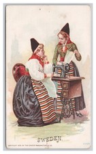 The Singer Manufacturing Co. SWEDEN Vintage ©1892 Advertising Trade Card picture