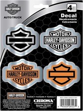 Harley-Davidson Chrome Bar and Shield Decals - 3
