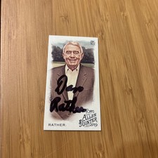 Dan Rather Hand Signed Allen & Ginter Trading Card - TV Journalist picture