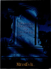 MediEvil Sir Daniel Fortesque Gravestone Promotional Print Card Dark Blue 1998 picture