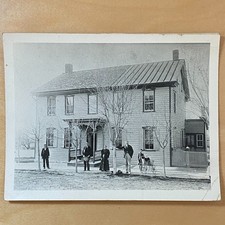 Late 1800s Photo of Civil War Veteran Elias Zerfing at Family Home in Gratz PA picture