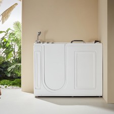 HOROW Walk-In Tub 52.5'' x 26.5'' Acrylic Soaking Bath with Shower Head & Faucet picture