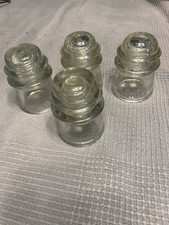 Vintage Clear Whithall Tatum No.  2 Insulators, Brookfield Insulator picture