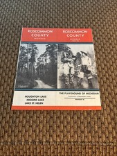 1955-56 Official Map/Brochure of Roscommon County Michigan The Playground Of MI picture