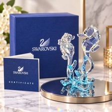Swarovski Crystal Seahorses Pair “Aquatic Worlds” NIB COA Signed By The Artist  picture