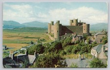 Vintage Harlech Castle Wales Postcard J. Salmon Cameracolour Scenic View picture
