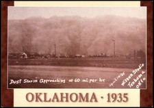1935 Oklahoma Dust Storm Black Sunday Vintage Postcard Prairie picture